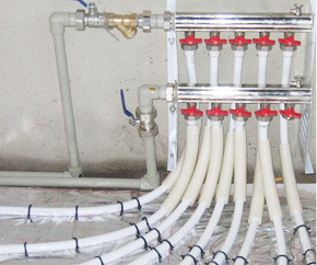 地暖管安裝現場(chǎng)